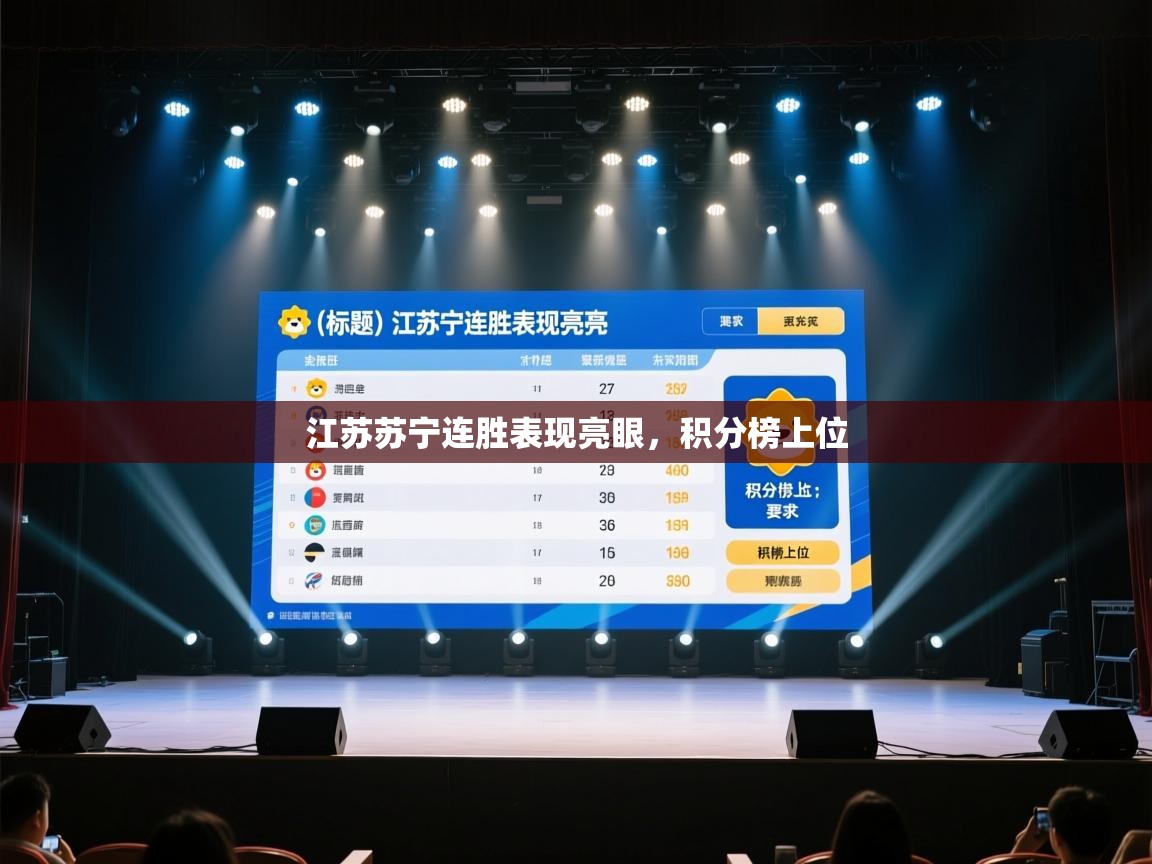 开云赛事-江苏苏宁连胜表现亮眼,积分榜上位 第1张